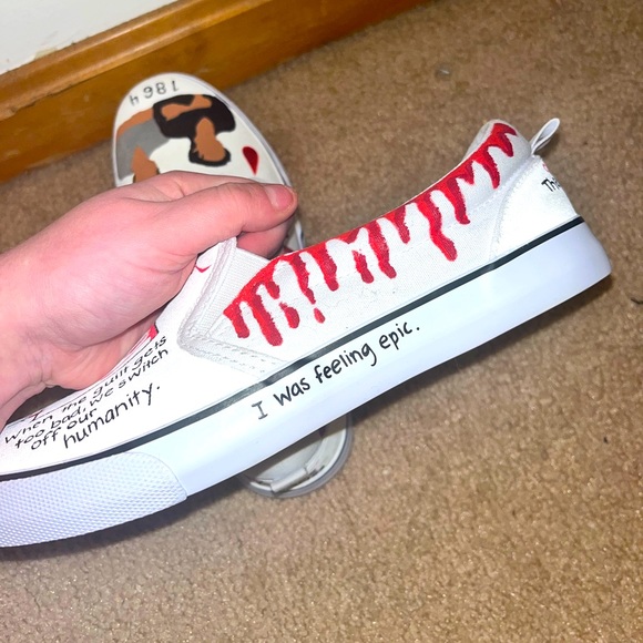 Hand-painted TVD Slip-ons - Picture 6 of 8